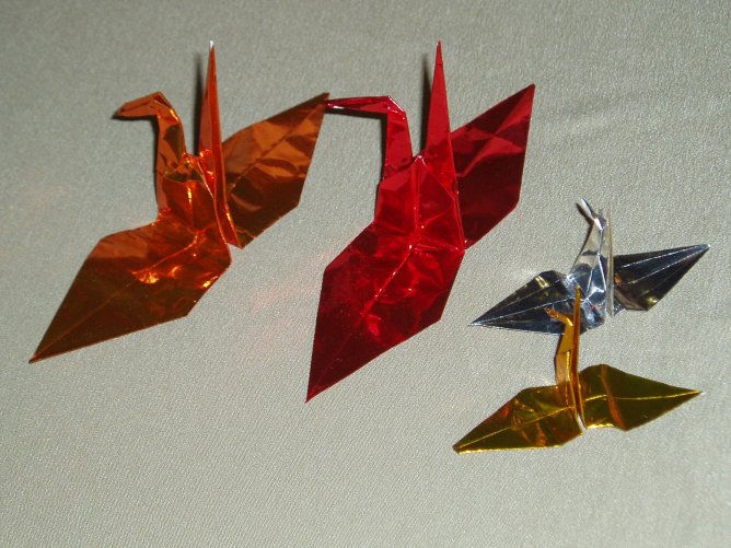 more origami cranes