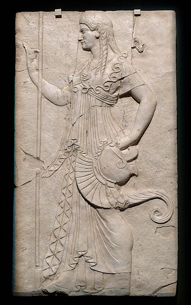 Athena bas relief