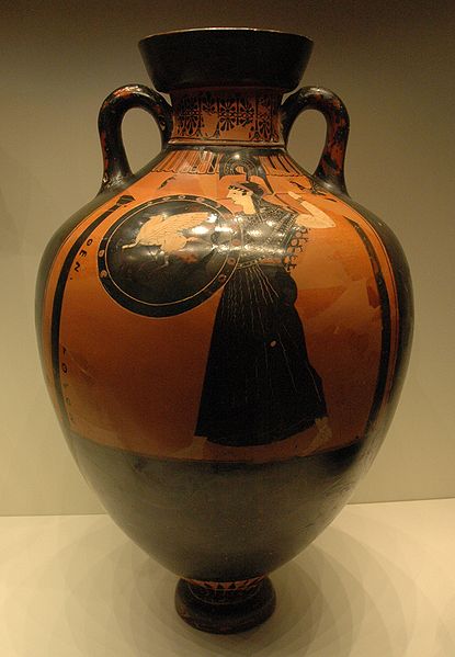 Athena image on amphora