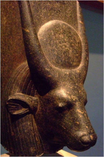 Hathor cow with sun disk