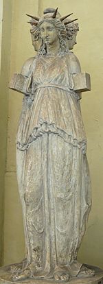 The Hecate Chiaramonti, a Roman sculpture of triple Hecate, after a Hellenistic original (Museo Chiaramonti, Vatican Museums